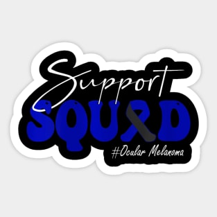 Ocular Melanoma Awareness  Black Support Squad Sticker